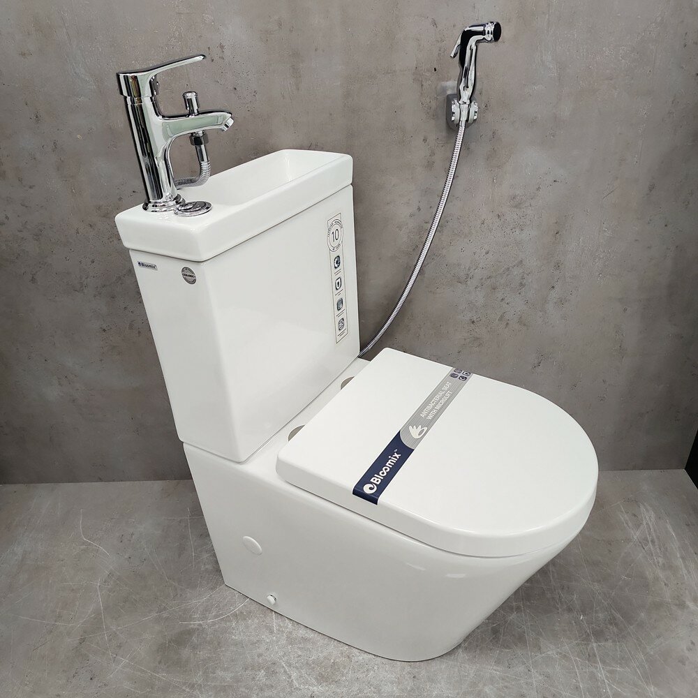 Унитаз Bloomix Prime F2071S/UF2 безободковый с раковиной — фото 1