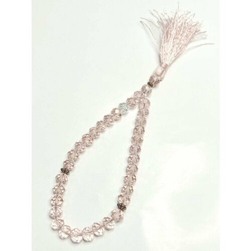 Четки из розового гранённого хрусталя 33 бусины , диаметр каждой бусины 8 мм.