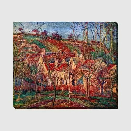 Картина на холсте Красные крыши The red roofs Писсарро Кам 2760₽