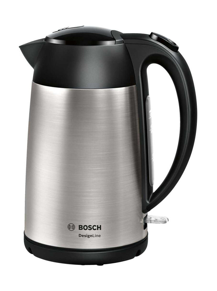 Чайник Bosch TWK3P420 1.7л. 2400Вт черный (нержавеющая сталь)
