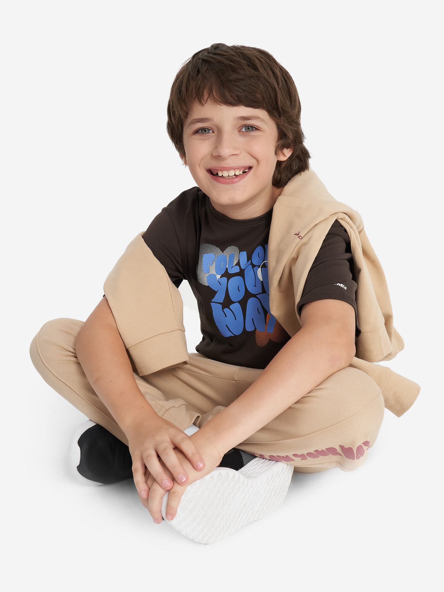 Брюки спортивные Demix, размер 158-164, бежевый — фото 1