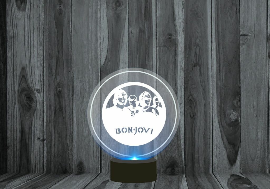 Светильник, ночник 3D Bon Jovi, Бон Джови №2