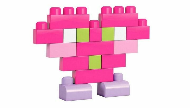 Конструктор Mega Bloks First Builders Розовый в сумке, 80 деталей - фото №3