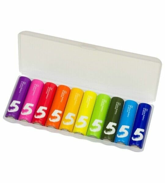 Батарейки Xiaomi AA Rainbow Batteries (BHR5393GL) (10 шт.), разноцветные