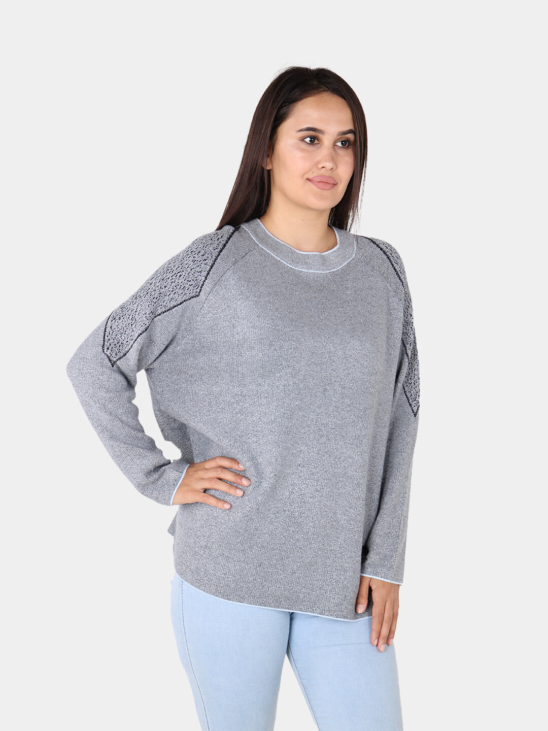 Свитер размер One Size, , серебряный — фото 1