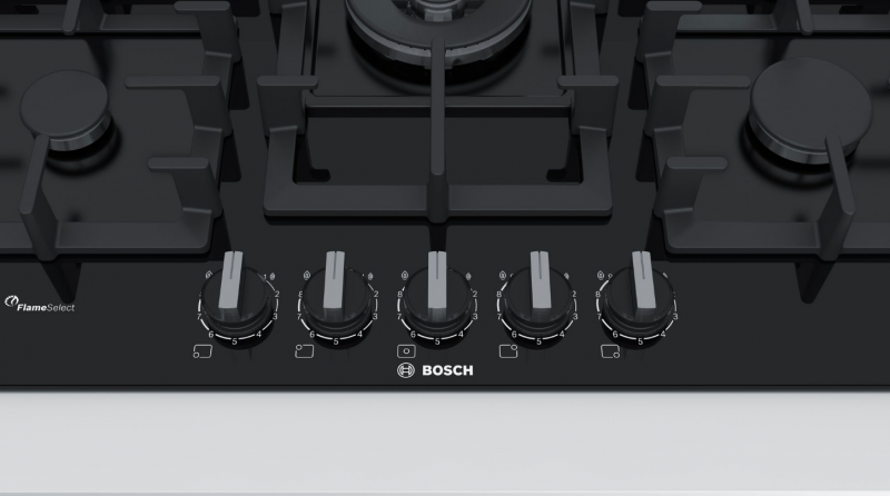 Газовая варочная панель Bosch PPQ7A6B90R, черный — фото 1