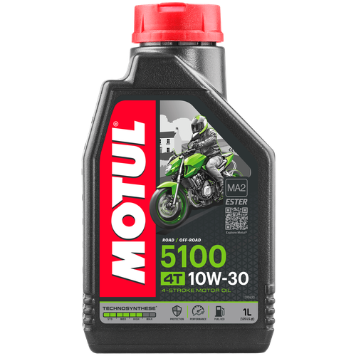 Полусинтетическое моторное масло Motul 5100 Ester 4Т 10W-30, 1 л