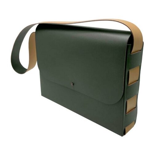 фото Сумка для документов и ноутбука, adj, 30х6х22см., натуральная кожа, цвет: оливковый