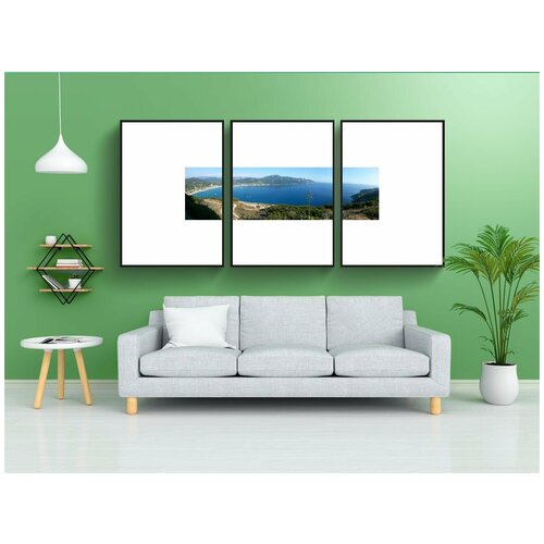 фото Набор модулных постеров для интерьера "средиземноморье, залив, панорама" 60x90 см. в тубусе, без рамки lotsprints