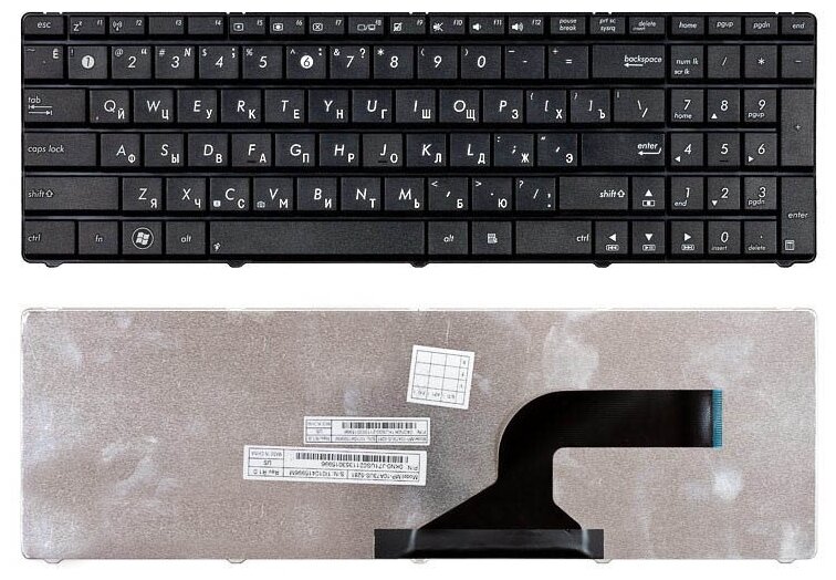 Клавиатура для ноутбука Asus MP-09Q33SU-5282 черная без рамки