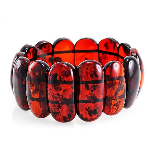 фото Amberholl яркий браслет из натурального балтийского янтаря насыщенного вишнёвого цвета