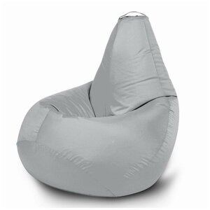 MyPuff кресло-мешок Груша, размер XХL-Миди, оксфорд, серебристо-серый