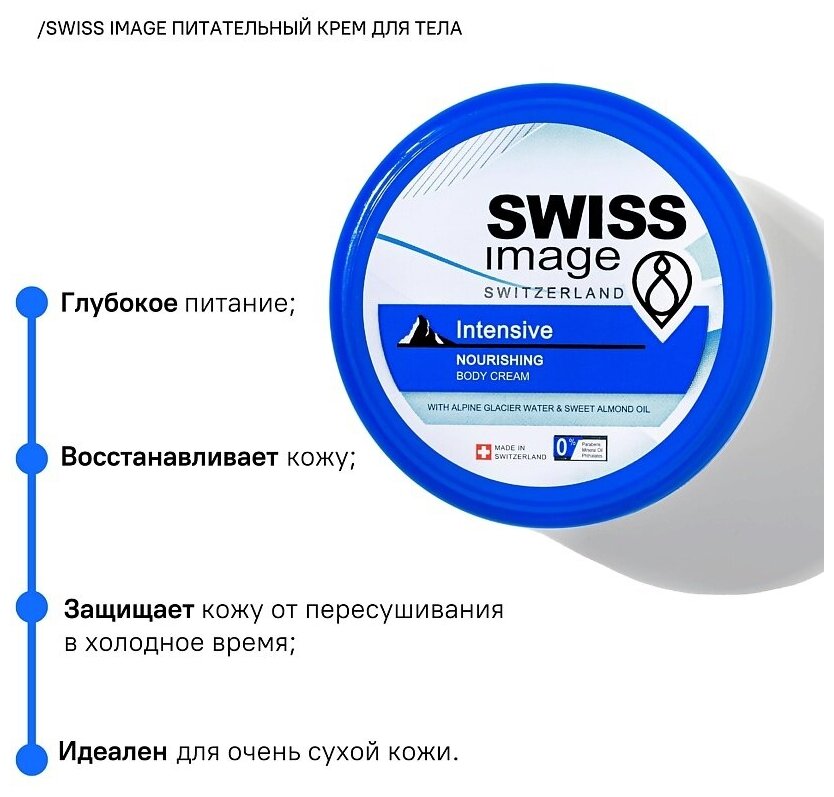 Крем для лица рук и тела Swiss Image питательный, 200 мл - фото №5