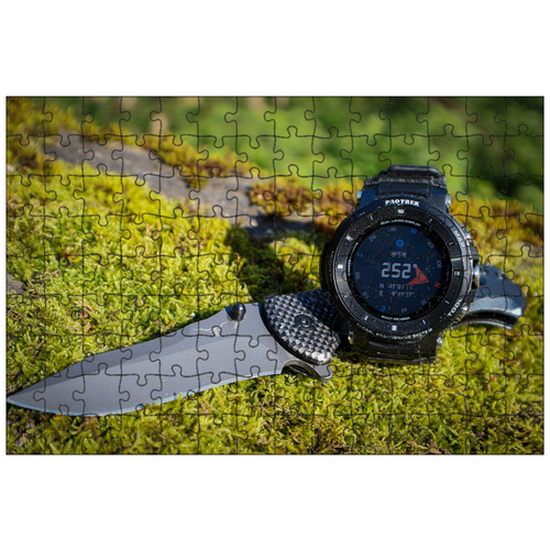 фото Магнитный пазл 27x18см."часы, casio, перегрузка" на холодильник lotsprints