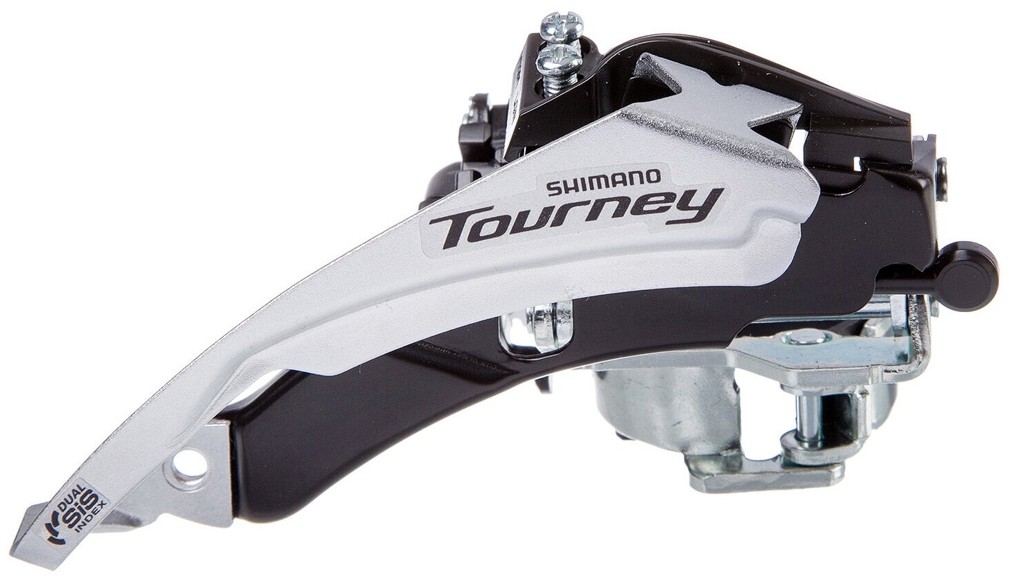 Переключатель передний Shimano FD-TY500-TS6 (Перек-ль передний Shimano, FD-TY500-TS6, TOURNEY, нижн. хомут, DUAL-PULL, FOR REAR 6/7-SPEED, BAND TYPE)