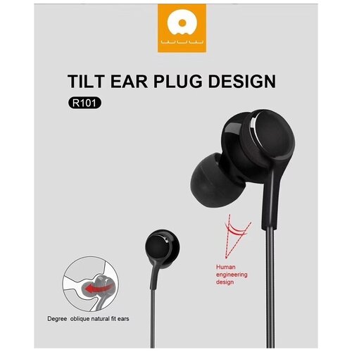 Наушники проводные WUW-R101 черный 22300₽