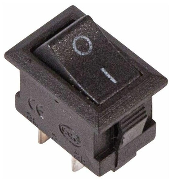 Выключатель клавишный 250В 3А (2с) ON-OFF черн. Micro (RWB-101) Rexant 36-2010 (Упаковка 20 штук)