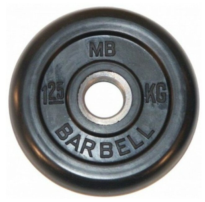 1.25 кг диск (блин) MB Barbell (черный) 31 мм.