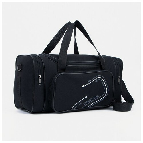 Сумка-баул Luris44 см, черный сумка дорожная на молнии отдел на молнии 3 наружных кармана длинный ремень цвет голубой