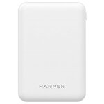 Внешний аккумулятор 05000 mAh, 2xUSB, Harper PB-5001 White, бел - изображение