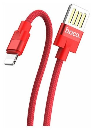 Кабель USB HOCO U55 Outstanding, USB - Lightning, 2.4А, 1.2 м, красный