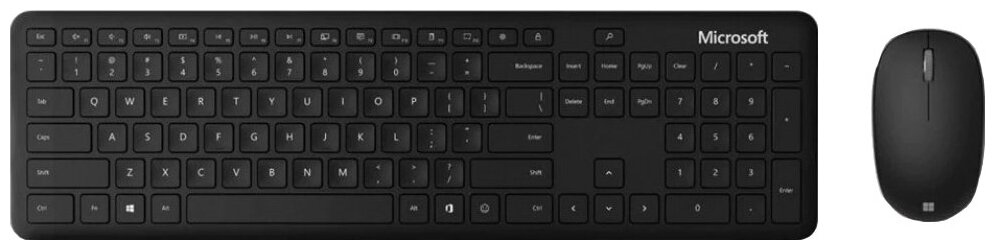 Комплект клавиатура + мышь Microsoft Bluetooth Desktop, черный (QHG-00011)