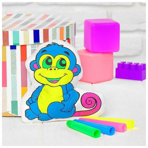 школа талантов игрушка раскраска обезьянка без маркеров в пакете Игрушка-раскраска «Обезьянка»(без маркеров) в пакете