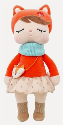 Изображение товара Кукла мягкая сплюшка Metoo Лисичка в подарочном пакете, 34 см