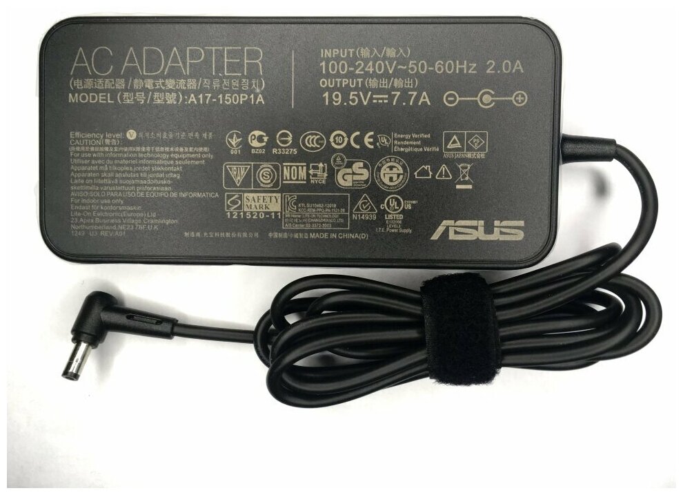 Блок питания (зарядное устройство) для ноутбука Asus GL703VD 19.5V 7.7A (5.5-2.5) 150W Slim