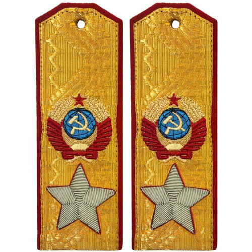 Погоны Маршал СССР с белой звездой aqua голубое колье с белой звездой