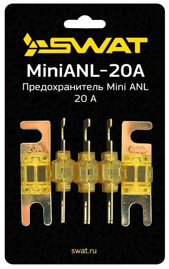 Предохранитель MiniANL SWAT 20А позолота 5  Swat MiniANL-20A