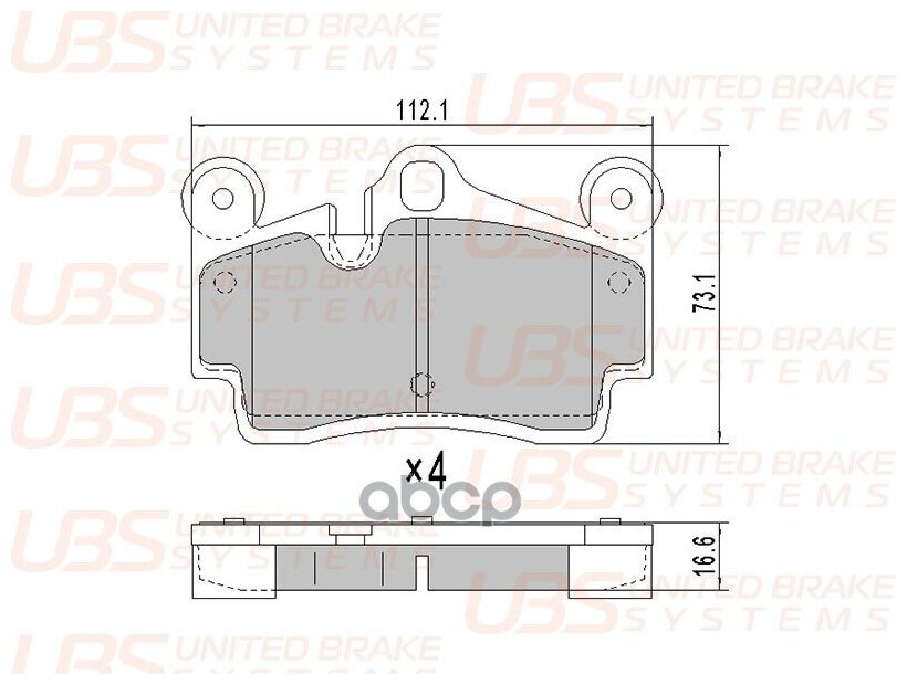Премиум Тормозные Колодки Для Audi Q7/Vw Touareg/ Porsche Cayenne Задние, В Комплекте Со Смазкой (5гр.) UBS арт. BP1102024