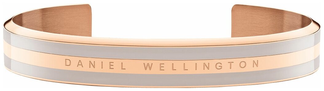 Стальной открытый браслет Daniel Wellington Classic-Bracelet-Desert-Sand-RG-Small с эмалью 