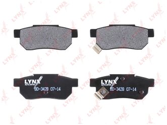 Дисковые тормозные колодки задние LYNXauto BD-3428 для Honda Civic, Honda Beat, Honda City, Honda Fit (4 шт.)