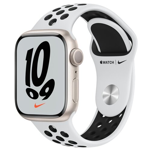 фото Умные часы apple watch series 7 41mm aluminium with nike sport band ru, сияющая звезда, r