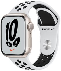 Умные часы Apple Watch Series 7 41mm Aluminium with Nike Sport Band RU, сияющая звезда, R