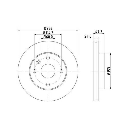 фото Nd6009_диск тормозной передний!\ daewoo nubira, chevrolet lacetti 1.4-1.8 03> nisshinbo nd6009