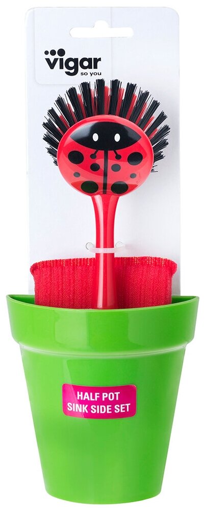 Набор для мытья посуды Vigar Ladybug 3 предмета - фото №5