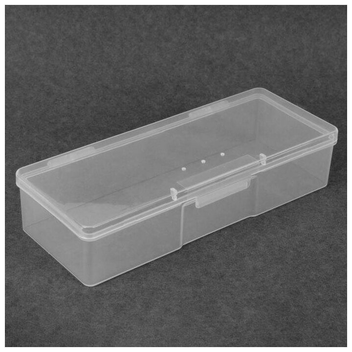 Органайзер для хранения, с крышкой, 18,5 × 7 × 3,5 см, цвет прозрачный - фотография № 2