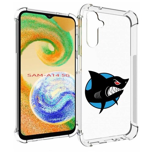 Чехол MyPads Злая-акула для Samsung Galaxy A14 4G/ 5G задняя-панель-накладка-бампер