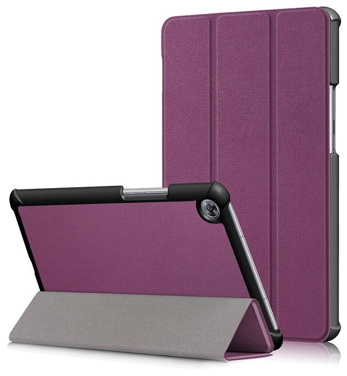 Чехол-обложка MyPads для Samsung Galaxy Tab S2 8.0 SM-T710/ T715 тонкий умный кожаный для пластиковой основе с трансформацией в подставку фиолетовый