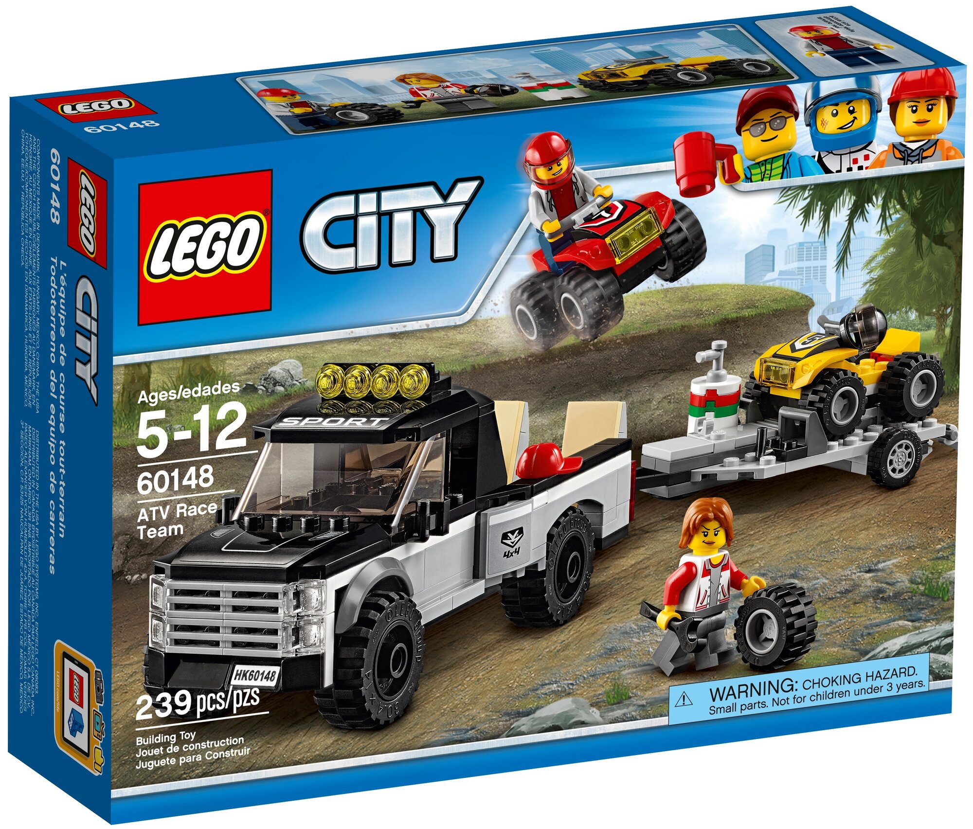 Конструктор LEGO City 60148 Гоночная команда квадроциклов, 239 дет.