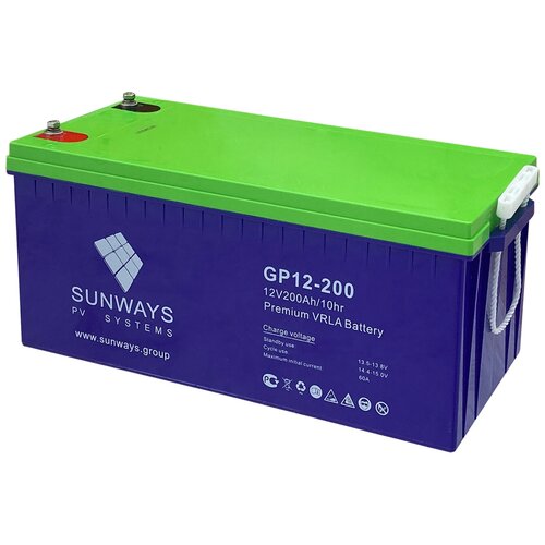 Аккумуляторная батарея SUNWAYS GP 12-200 аккумуляторная батарея sunways gp 12 100