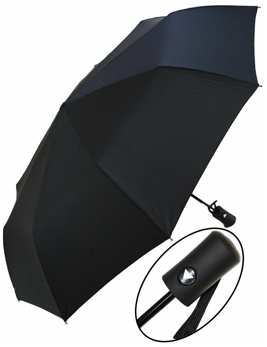 Мужской складной зонт RAINBRELLA полуавтомат 121-8PG/черный