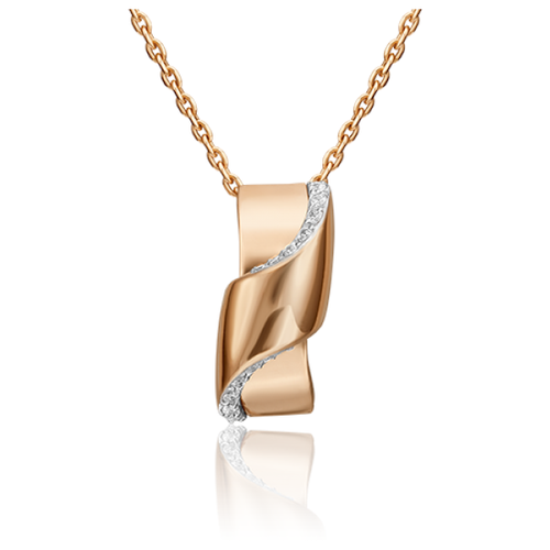 PLATINA jewelry Подвеска из красного золота с фианитом 03-3150-00-401-1110-23