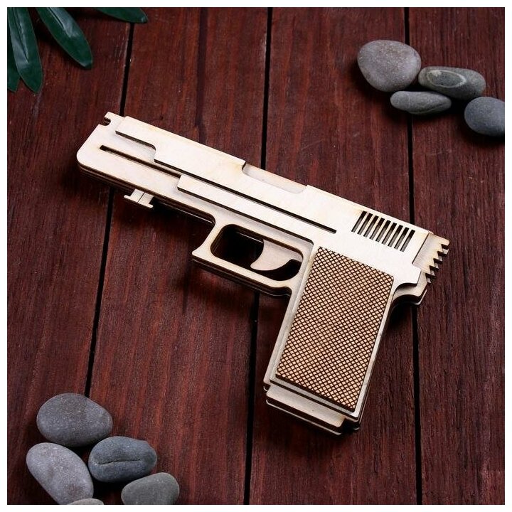 Сувенир деревянный пистолет резинкострел ТТ, стреляет резинками 4874605