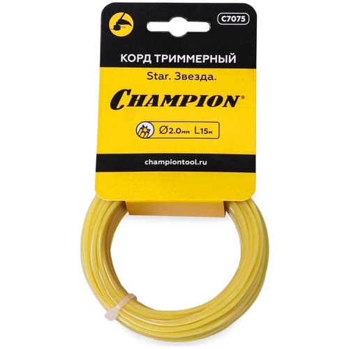 Корд триммерный CHAMPION Star (2мм, 15м, звезда) в мотке C7075