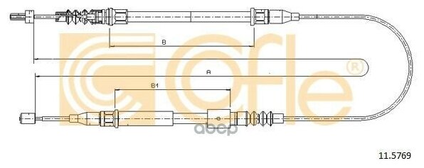 Трос Стояночного Тормоза Лев Задн Opel Corsa C All 04- Cofle арт. 11.5769