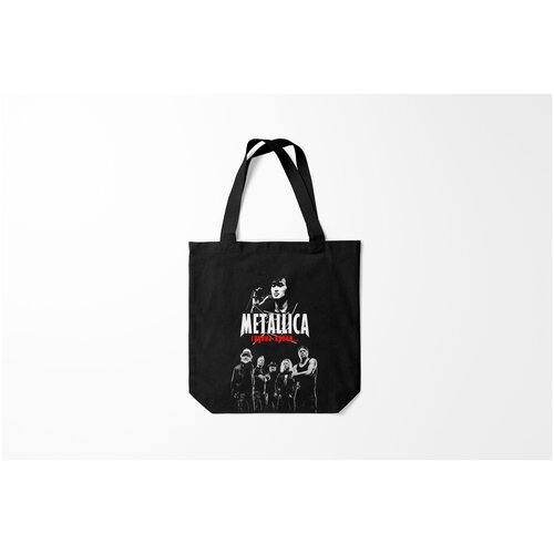 фото Сумка-шоппер / 40х40 см / рок / metallica группа крови burnettie