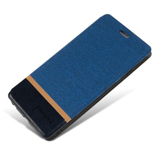 фото Чехол-книжка mypads для tecno spark 6 go из качественной водоотталкивающей импортной кожи синий с вставкой под кожу